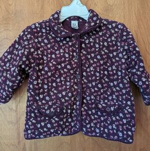 💜 Baby GAP Purple Floral Lightweight Jacket